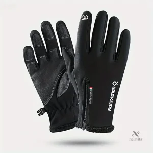 Gants de cyclisme hiver imperméables et antidérapants – Gants tactiles chauds pour vélo, VTT et sport en extérieur