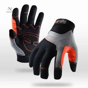 Gants de Sécurité Antidérapants pour Travaux – Gants de Protection Respirants Renforcés pour Chantier, Bricolage et Jardinage