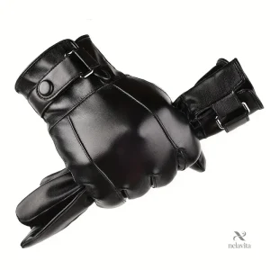 Gants homme en cuir élégants avec doublure chaude – Hiver, moto et tenue habillée