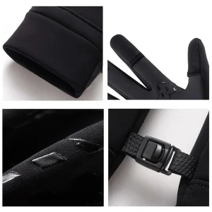 Gants Tactiles Hiver Imperméables – Antidérapants & Coupe-Vent avec Zip, Écran Tactile Smartphone – Unisexe