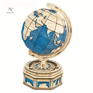 Globe Terrestre 3D en Bois à Monter pour enfants et adultes
