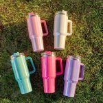 Gobelet isotherme dégradé arc-en-ciel pour boissons à emporter