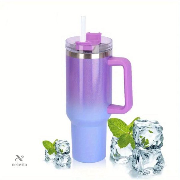 Gobelet isotherme dégradé arc-en-ciel pour boissons à emporter - vue 2