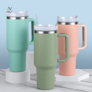 Gobelet Isotherme Inox Double Paroi avec Paille