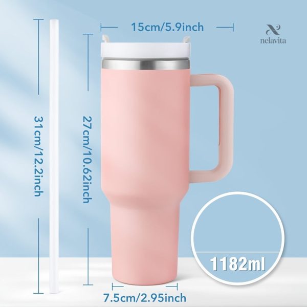 Gobelet Inox avec Paille pour boissons chaudes et froides