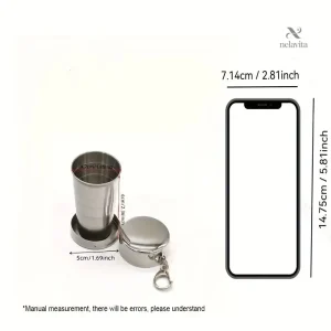 Tasse de voyage compacte avec porte-clés intégré