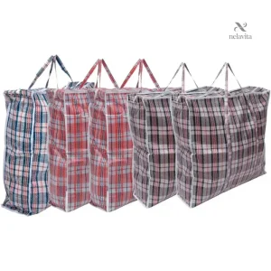 Sac de rangement à carreaux 80x60 cm pour vêtements et couvertures