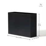 Jardinière moderne en noir, idéale pour la décoration d'espace extérieur
