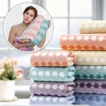 Serviette de bain femme, idéale après la douche