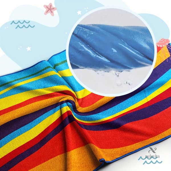 Serviette rayée en microfibre, confort et style réunis
