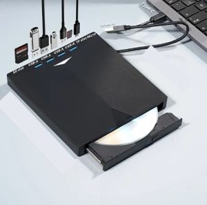Lecteur CD/DVD Plug & Play, design compact et portable