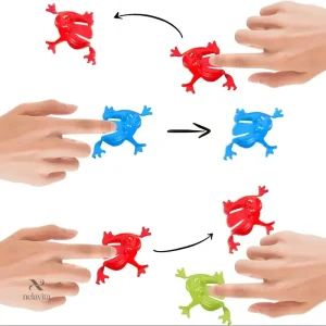 Accessoires de fête : grenouilles sautantes pour jeux festifs