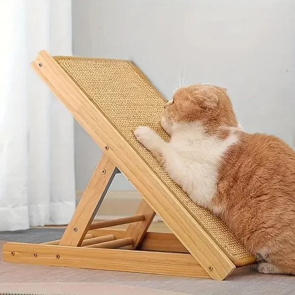 griffoir-inclinable-pour-chat-avec-structure-en-bois-pann-qzfyw6-1 Griffoir inclinable en bois pour chat