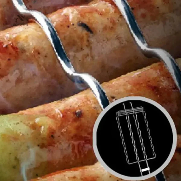 Grille inox idéale pour pique-nique et barbecue en camping