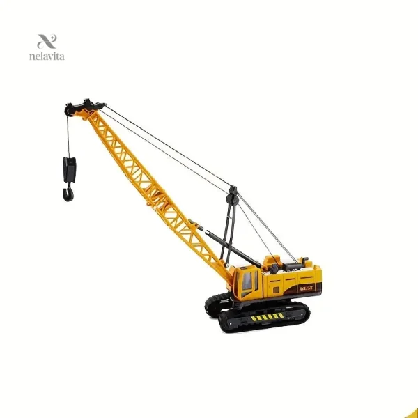 Véhicule de construction avec crochet mobile