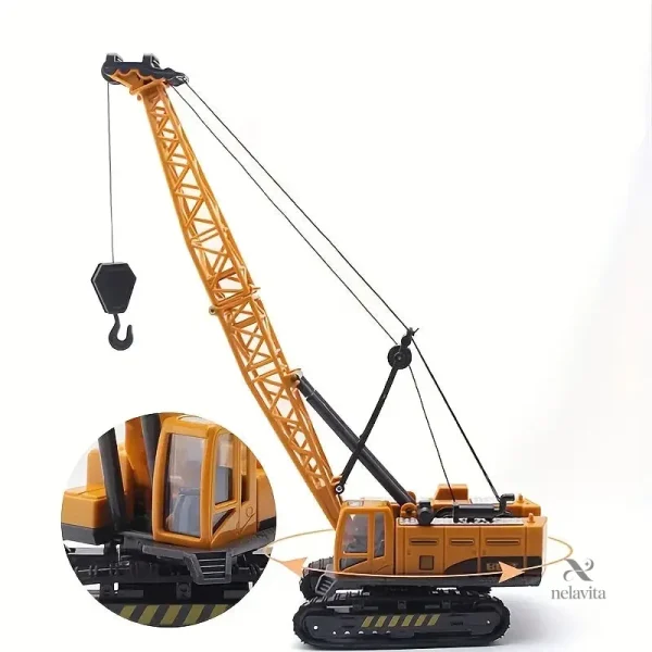 Grue de chantier jouet avec chenilles actionnables