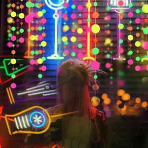 Guirlande étoiles fluorescentes pour décoration festive