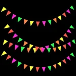 Guirlande colorée pour ambiance festive et célébrations