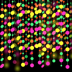 Guirlande fluorescente UV réactive pour événements festifs