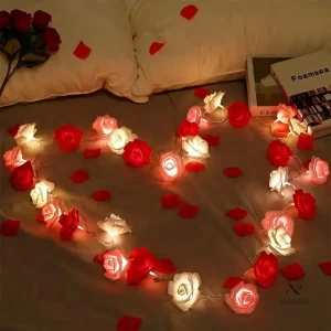 Guirlande LED Fleurs de Rose – Éclairage romantique