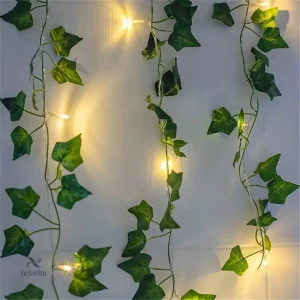 Guirlande lumineuse en lierre pour fêtes et célébrations