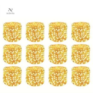 Guirlandes LED Fée à Piles – Lot de 12, Lumière Chaude pour Bocaux, Déco Mariage, Anniversaire ou Fête