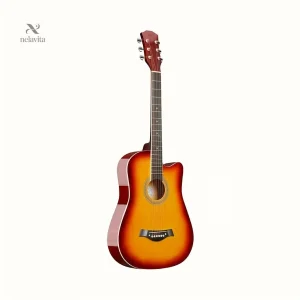 Guitare acoustique folk 6 cordes 38 pouces finition sunburst