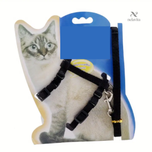 Harnais et Laisse Réglables pour Chat – Ensemble Léger et Sécurisé pour Promenade ou Transport