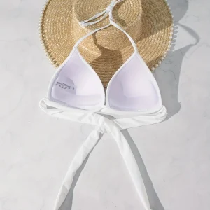 Haut de Bikini Femme Triangle – Coloris, Style Minimaliste à Nouer dans le Dos