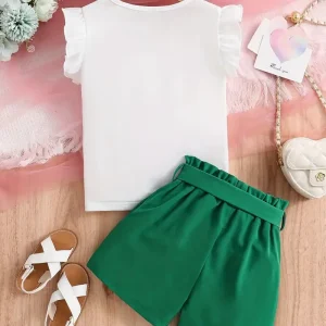 Hauts fille sans manches à motifs papillons – Top chic été violet