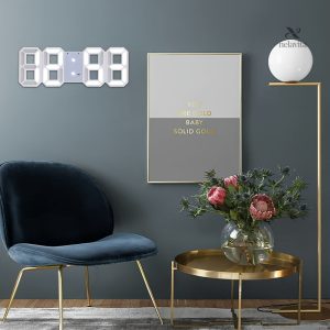 Horloge digitale décorative avec affichage LED