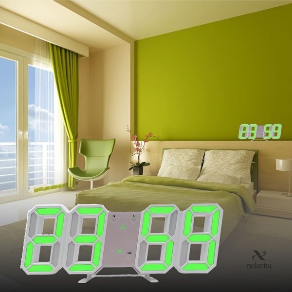 Horloge numérique à lumière LED stylée