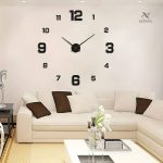 Horloge murale autocollante au design Art Déco