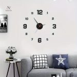 Horloge autocollante décorative pour intérieur chic