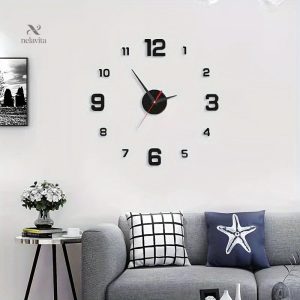 Horloge autocollante décorative pour intérieur chic