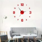 Horloge adhésive au style vintage Art Déco
