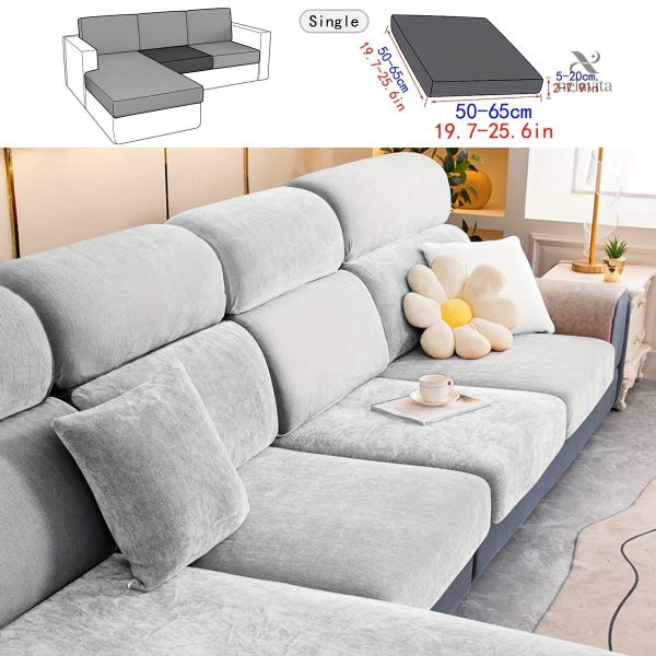 Housse de canapé en velours gris élégant