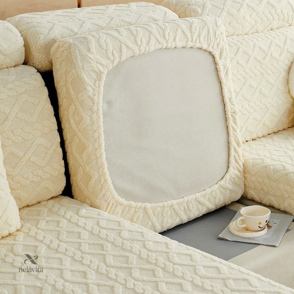 Housse de canapé chic en velours extensible