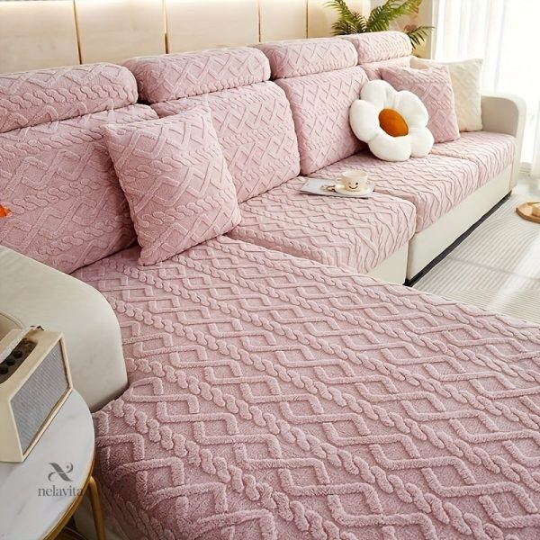 Housse canapé extensible avec design géométrique