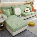 Housse canapé en velours avec motifs modernes