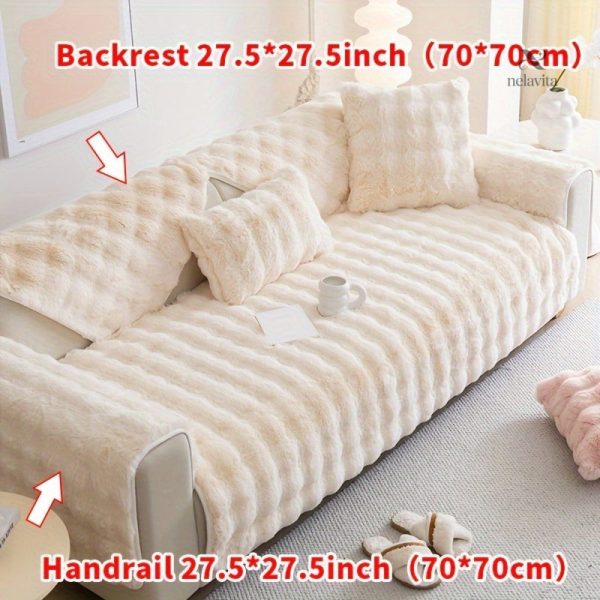 Housse décorative en peluche lapin