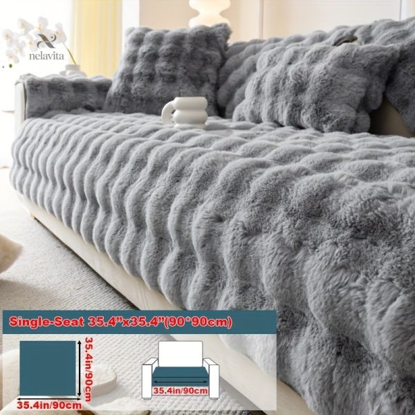 Housse canapé peluche imitation lapin - vue 5