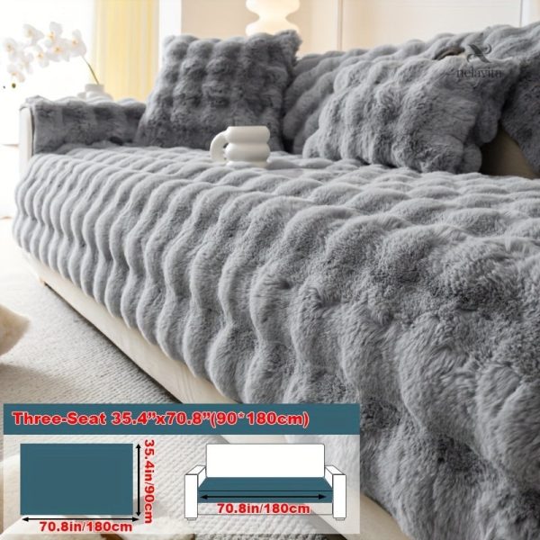 Housse canapé peluche imitation lapin - vue 7