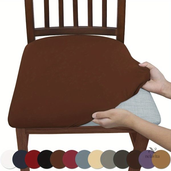 Housse unie pour chaise, élastique et pratique