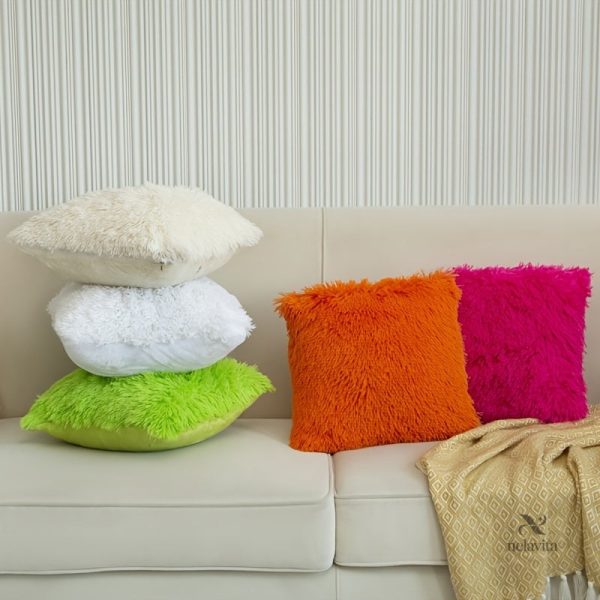 Housse coussin luxe en fausse fourrure - vue 3