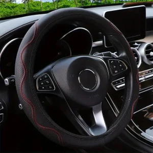 Housse de volant en cuir antidérapante – Accessoire intérieur voiture confort et élégance