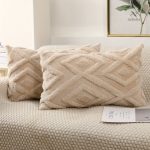 Coussin velours, accessoires pour canapé