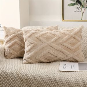 Coussin velours, accessoires pour canapé