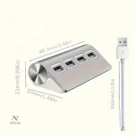 Hub USB 2.0 à 4 ports pour PC et ordinateur portable