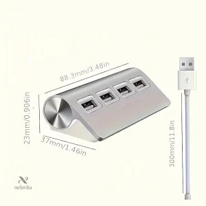 Hub USB 2.0 à 4 ports pour PC et ordinateur portable